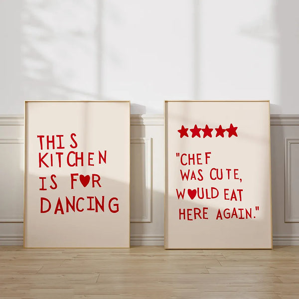 Aesthetic Kitchen Wall Art Poster