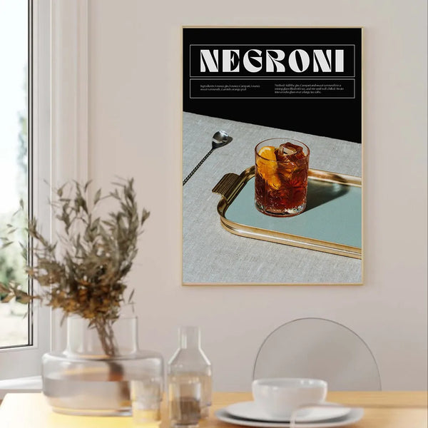 Martini | Negroni | Vintage Wall Art Poster