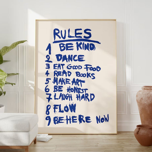 Retro Modern Rules Quote | You Look So Good | Wall Art Canvas Poster