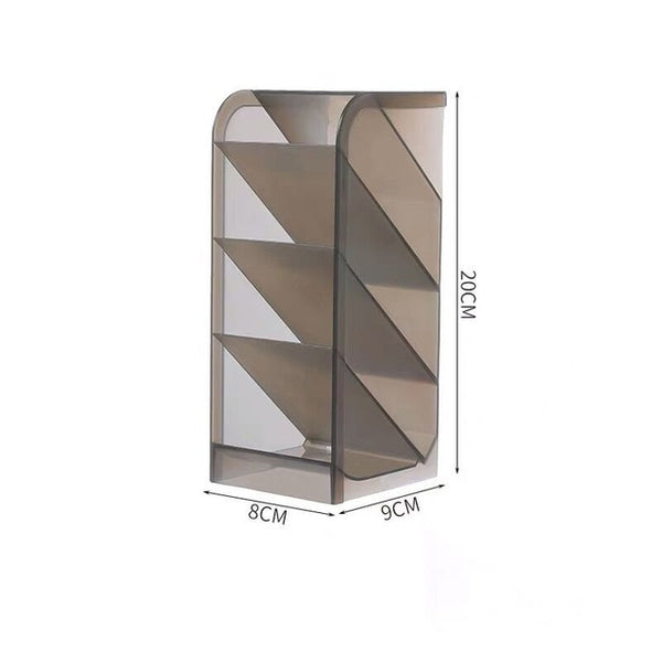 Creative Multifunctional 4 Grid Desktop Organizer Pen Holder Makeup Storage Box School Office Accessories Stationery - Poshein