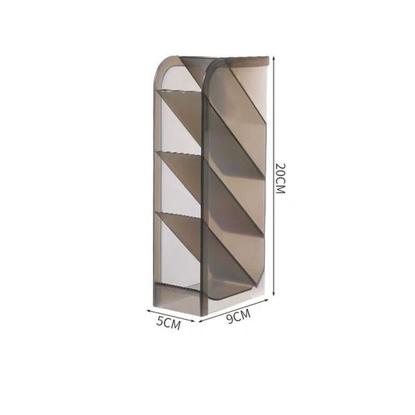 Creative Multifunctional 4 Grid Desktop Organizer Pen Holder Makeup Storage Box School Office Accessories Stationery - Poshein