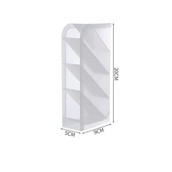 Creative Multifunctional 4 Grid Desktop Organizer Pen Holder Makeup Storage Box School Office Accessories Stationery - Poshein