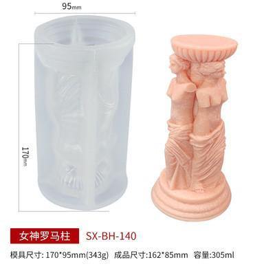 Roman Column Silicone Mold Candle Mold DIY Venus Goddess Aromatherapy Candle Human Body Plaster Mold Ancient Roman Column