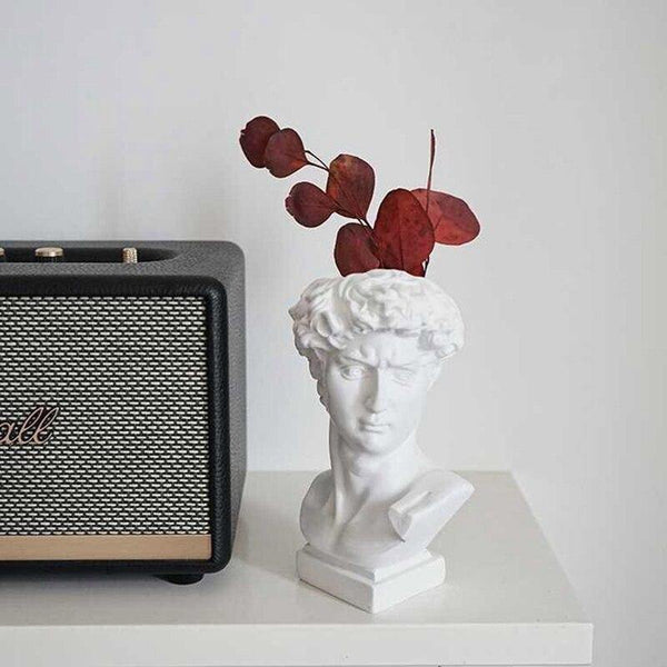 Creative Portrait Vase Modern Nordic Style Human Head Decorative Ornaments Resin David Medici Venus Vase Home Decoration
