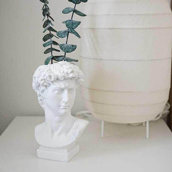 Creative Portrait Vase Modern Nordic Style Human Head Decorative Ornaments Resin David Medici Venus Vase Home Decoration