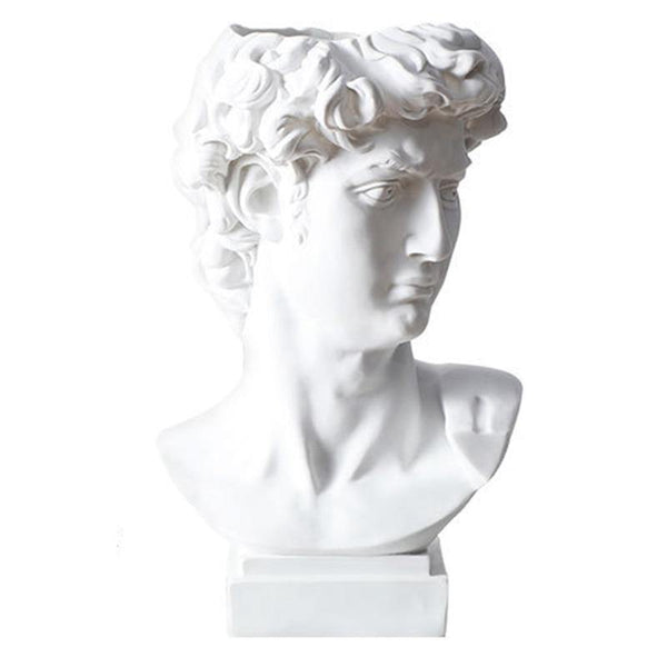 Creative Portrait Vase Modern Nordic Style Human Head Decorative Ornaments Resin David Medici Venus Vase Home Decoration (as shown)