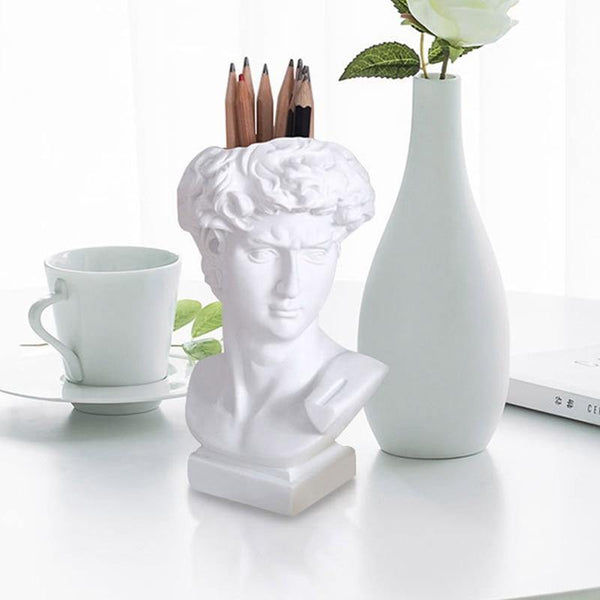 Creative Portrait Vase Modern Nordic Style Human Head Decorative Ornaments Resin David Medici Venus Vase Home Decoration
