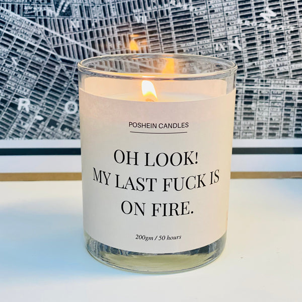 Oh look! My last fcuk is on fire | Vanilla & Jasmine Vegan by Poshein Candles