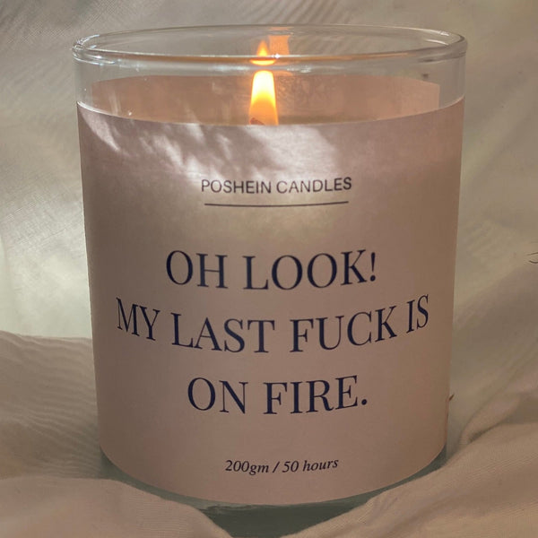 Oh look! My last fcuk is on fire | Vanilla & Jasmine Vegan by Poshein Candles