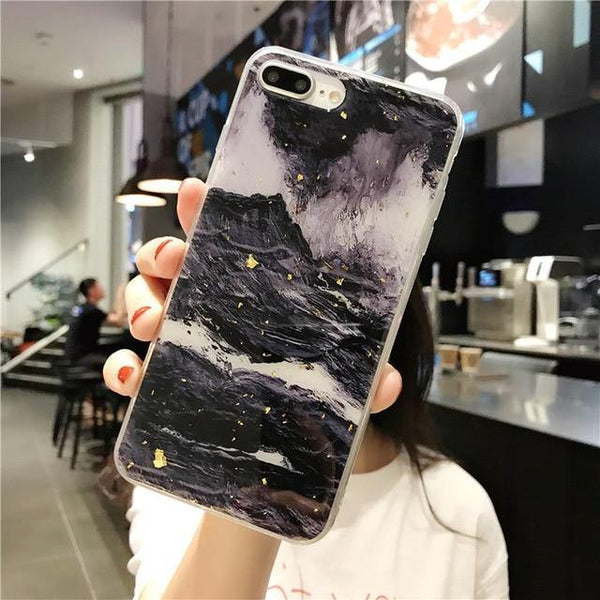 iPhone glittery rubber case multicolour pastel glitters for iPhone fashion for women 2021 - Poshein