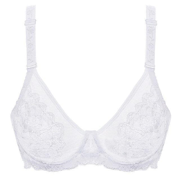 Meizimei transparent bras for women ultra thin lace bralette underwire push up plus big size top bh summer 34 36 38 40 ABCD cup - Poshein