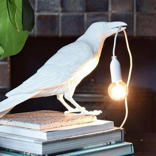 Seletti Bird Table Lamp Italian Modern Resin Crow Desk Light for Bedroom Living Room decoration Led desk Light Fixtures - Poshein