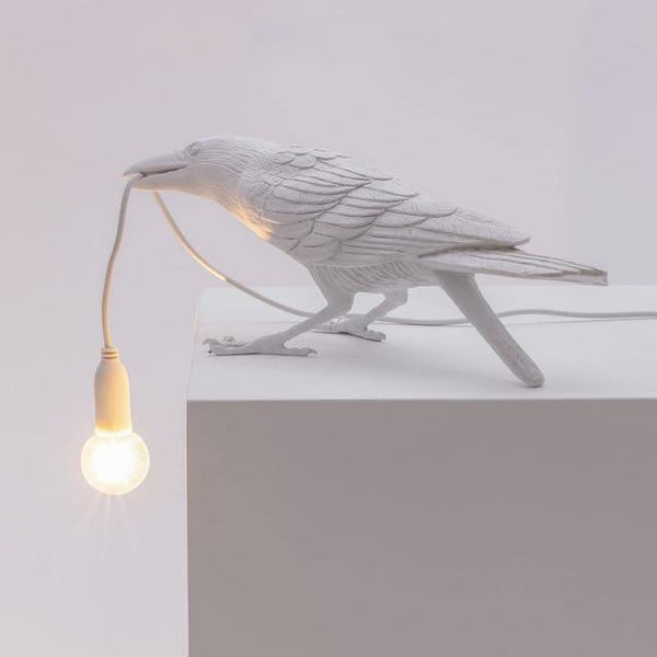 Seletti Bird Table Lamp Italian Modern Resin Crow Desk Light for Bedroom Living Room decoration Led desk Light Fixtures - Poshein