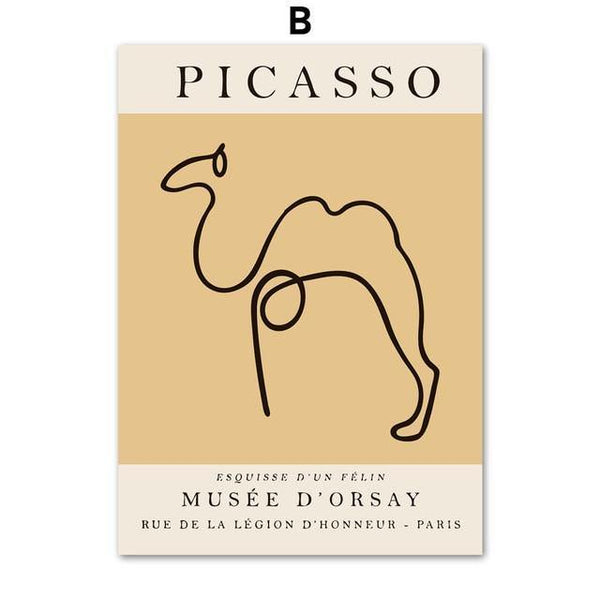 Picasso Matisse Flamingo Penguin Cat Abstract Art Canvas Painting Nordic Posters And Prints Wall Pictures For Living Room Decor - Poshein