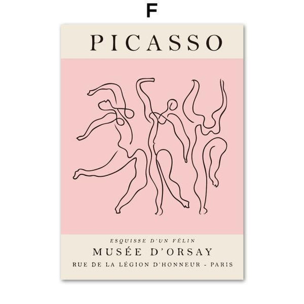 Picasso Matisse Flamingo Penguin Cat Abstract Art Canvas Painting Nordic Posters And Prints Wall Pictures For Living Room Decor - Poshein