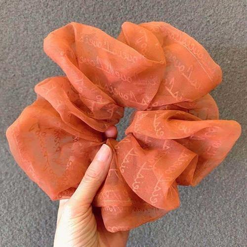 Oversized Hair Scrunchies For Women Solid Satin Silk Scrunchie Hair Rubber Bands Elastic Hair Ties Accessories Ponytail Holder - Poshein