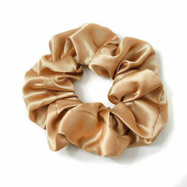 Women Silk Scrunchie Elastic Handmade Multicolor Hair Band Ponytail Holder Headband Headdress Hair Accessories - Poshein
