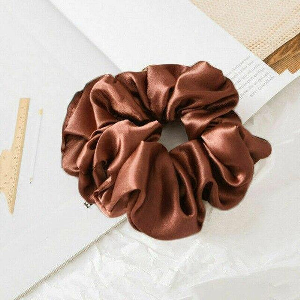 Women Silk Scrunchie Elastic Handmade Multicolor Hair Band Ponytail Holder Headband Headdress Hair Accessories - Poshein