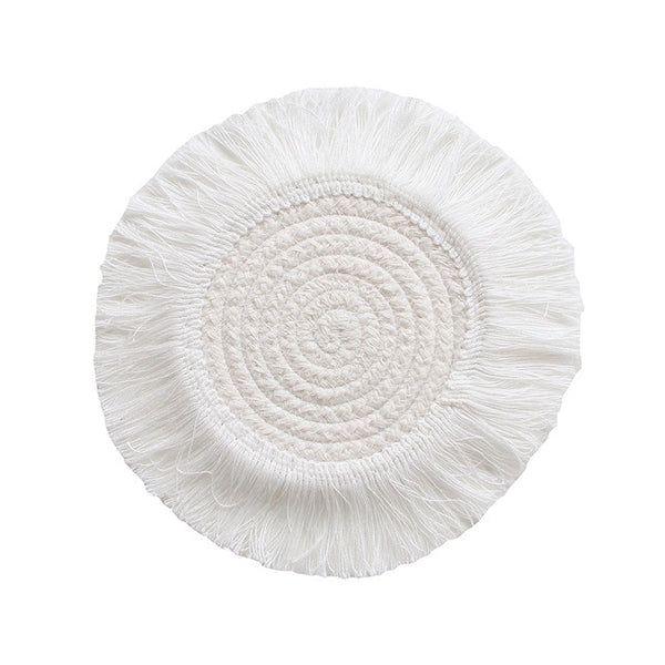 Round Kitchen Table Mats Set Coasters Set Insulation Mats Tableware Placemat