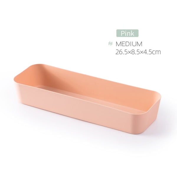 Combinable Storage Box Desktop Cosmetic Storage Tray Makeup Clothes Tableware Holder Plastic Storage Drawers Underwear Organizer